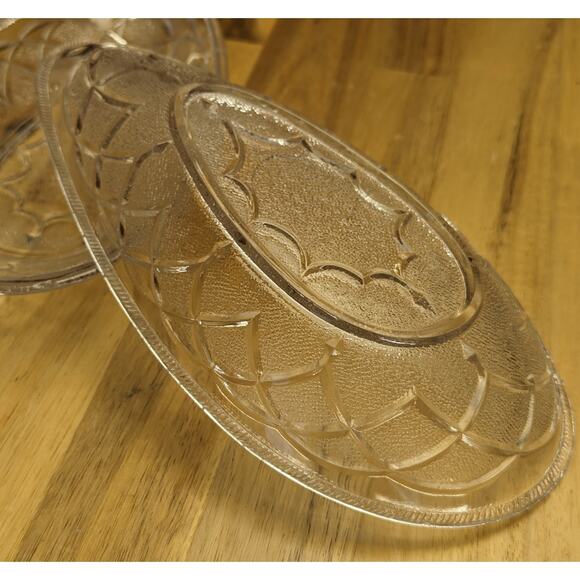 Vintage Retro Teardrop Glass Side Candy Relish Vegetable Dishes Clear Embossed - Picture 6 of 10